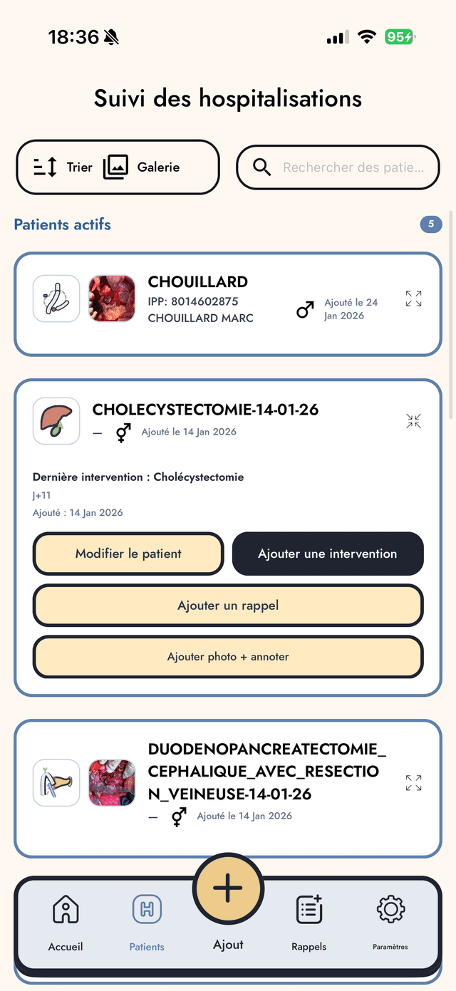 Suivi des hospitalisations